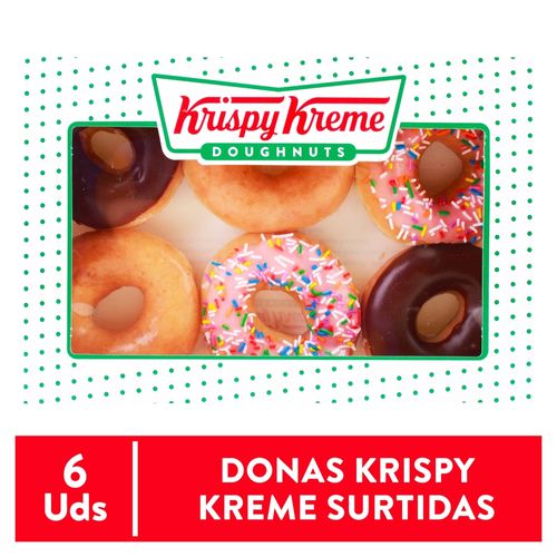 Donas Krispy Kreme Variadas Caja 6 Uds