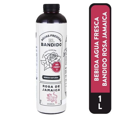 Agua fresca El Bandido sabor jamaica - 1000 ml