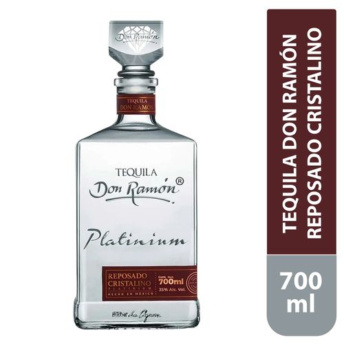 Tequila Donramon Repos Cristal Plat - 700 ml