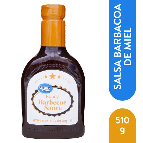 Salsa Bbq Great Value Miel 510 Gr