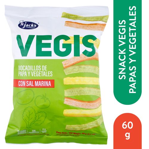 Snacks Jack's Vegis Papa Y Vegetales - 60 g