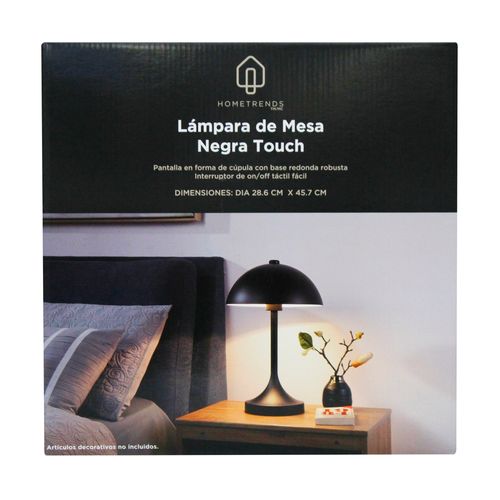 Ht Lampara Para Mesa Touch Negra 45cm
