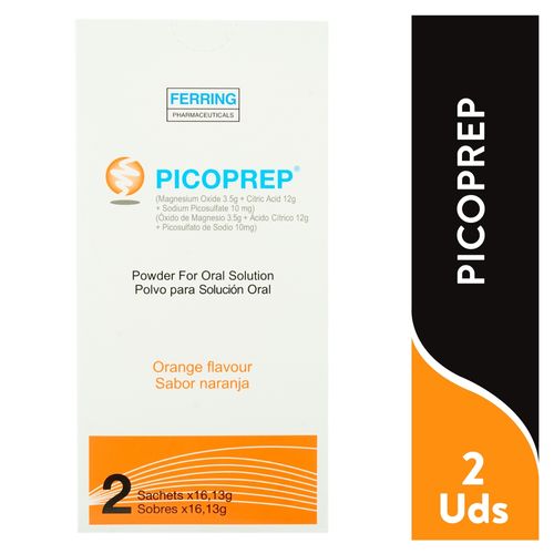 Polvo Picoprep sabor naranja caja 2 sobres - Precio indicado por caja