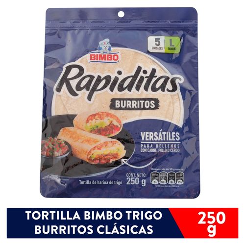 Tortilla Bimbo Trigo Burritos Clásicas 5 Uds - 250 g