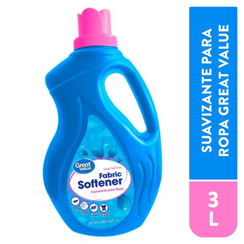 Suavizante Cuidado Avanzado Marca Great Value Aroma Spring Breeze - 3000 ml