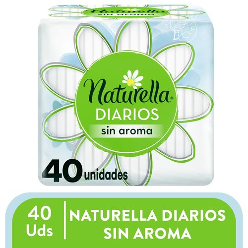 Toallas Always Naturella Diarios Unscented 40 Unidades