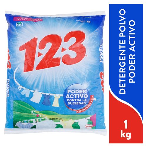 Detergente en Polvo 123 Regular - 1000 g