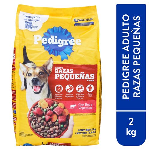 Alimento seco Pedigree para perros raza pequeñas y minis sabor res y vegetales - 2 kg