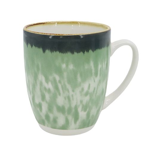 Ms Taza De Porcelana 12onz Color Verde