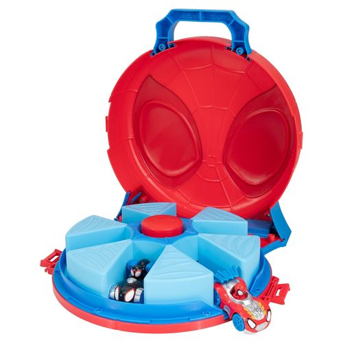Estuche Spidey con compartimientos para carros