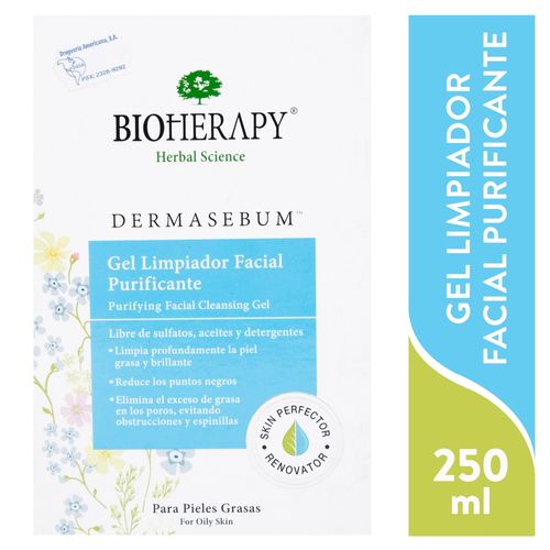Dermatología Bioherapy Dermasebum Purifiying Facial Gel 250 ml