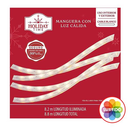 Serie Luz Manguera Clara O Multi 8 Mt