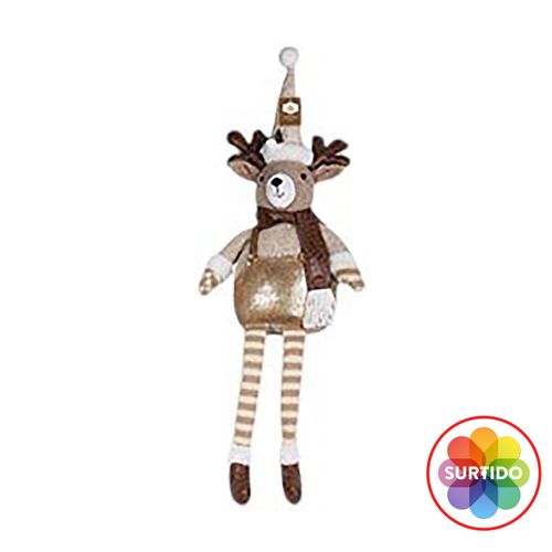 Figura Holiday Time De Tela Cabeza Grande Diseño Surtido - 65 cm