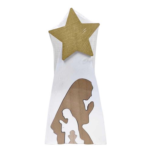 Nacimiento Holiday Time De Madera - 4 Pzas