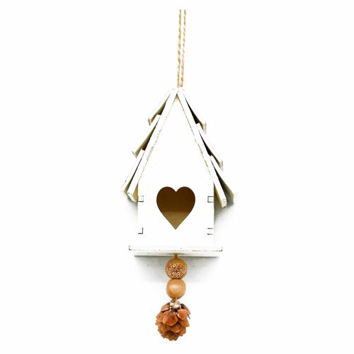 Adorno Holiday Time casita de arbol - 14 cm