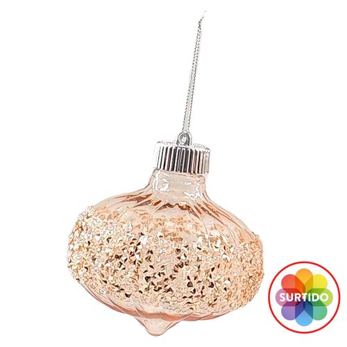 Adorno Holiday Time Para Árbol Esfera Glitter - 100 mm