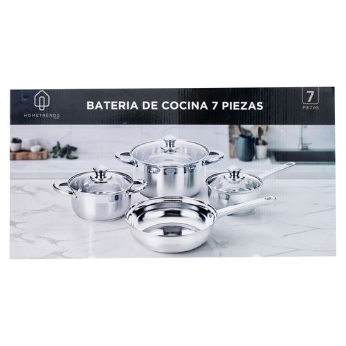 Bateria De Acero Inoxidable 7 Piezas Ht