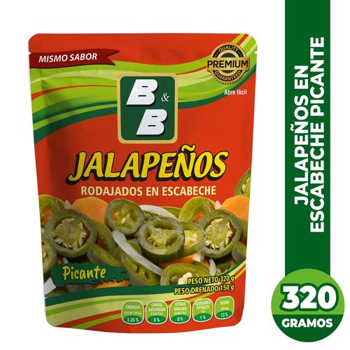 Chile B&B Jalapeño Picante Doy Pack - 320g