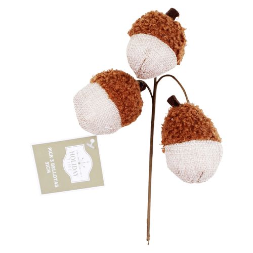 Adorno Holiday Time Pick 3 Bellotas - 31 cm