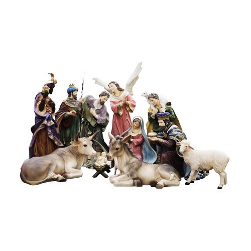 Set Holiday Time Nacimiento Del Niño Jesus Resina 27 cm - 12 Pzas