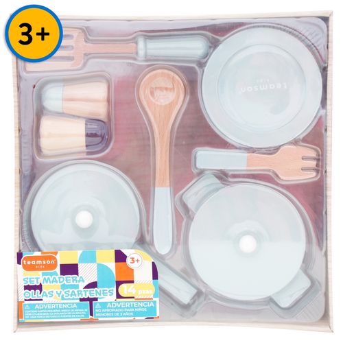 Set Teams on Kids madera ollas y sartenes