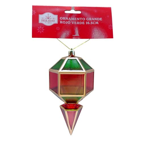 Adorno Arbol Largos Roj Verd Dor 16cm