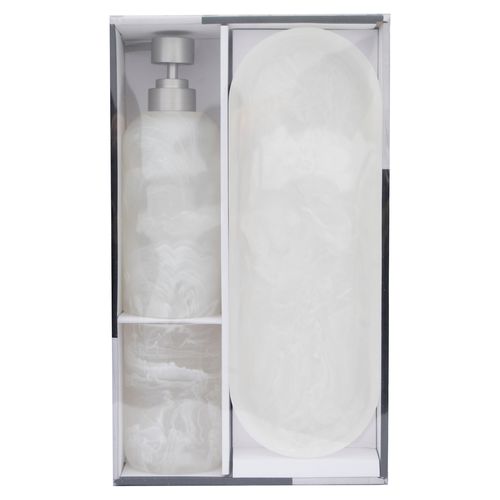 Accesorios Para Baño Hometrends Set De 3 Accesorios De Bano De Poliresin