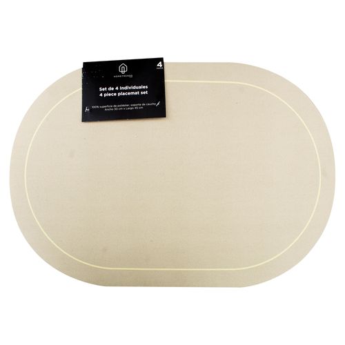 Manteles y Tapetes Hometrends Set De 4 Manteles Individuales