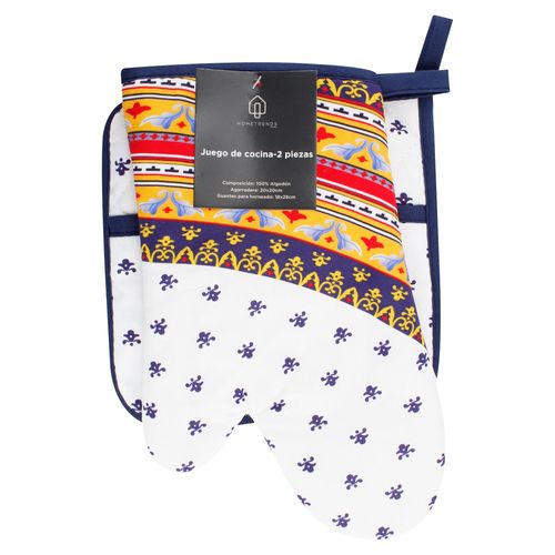 Utensilios De Cocina Hometrends Set De 2 Guantes De Cocina y Agarraderas