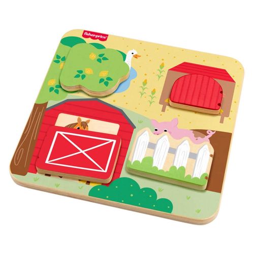 Tablero Fisher Price Animalitos Granja De Madera