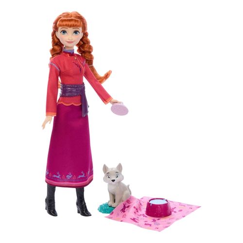 Muñeca Disney Frozen set Anna con corro bebé