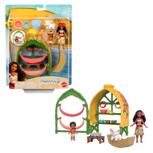 Set de juguete Disney Moana 2 casa de la aldea de moana y simea