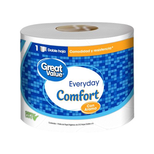 Papel Higiénico Great Value 2 PLY - 1 Rollo
