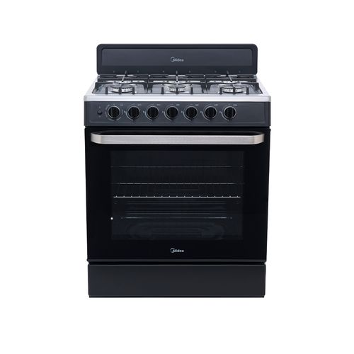 Estufa Midea modelo MGS30FS1BEABB de gas color negro - 30 pulgadas