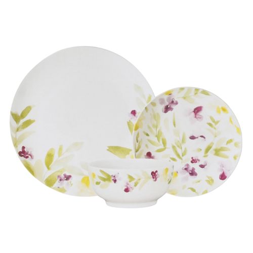 Ms Set De Vajilla Porcelana 12pzs Floral