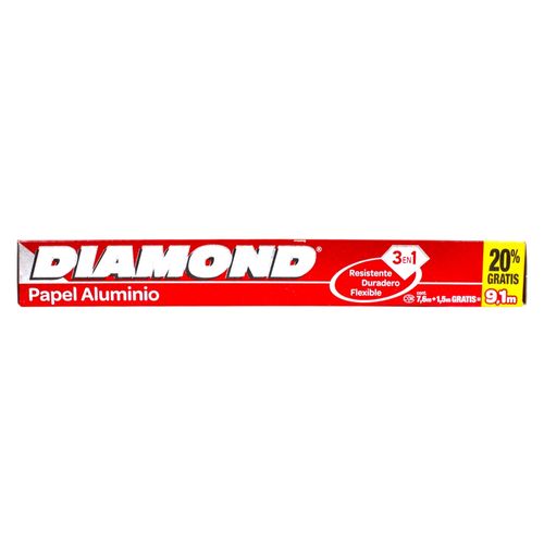 Diamond Papel Aluminio Rollo 25 Pies 1ea