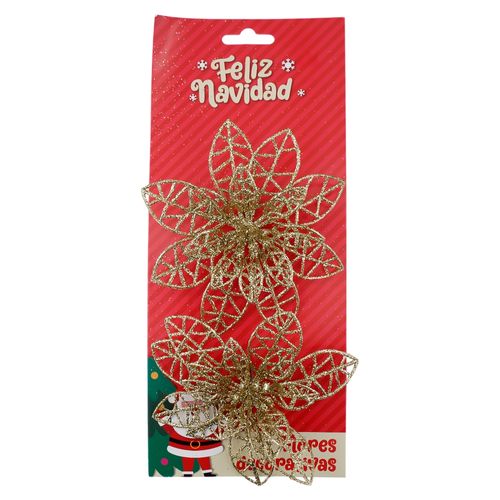 Flores decorativas de navidad