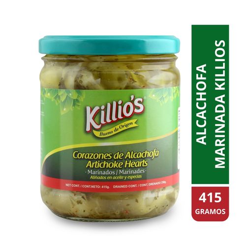 Corazones de alcachofa Killio's marinados en aceite y especias - 415 g