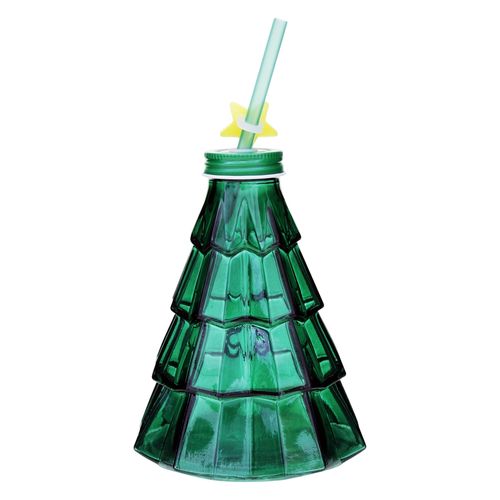 Jarra Pinito Vidrio c Asa y Pajilla