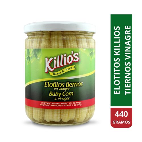 Elotitos Killios tiernos enteros en vinagre - 440 g