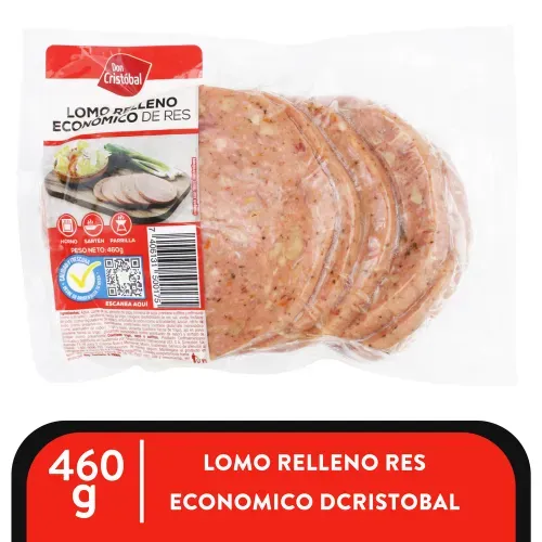 Lomo de Res Relleno Don Cristobal Res Economico, Precio indicado por libra