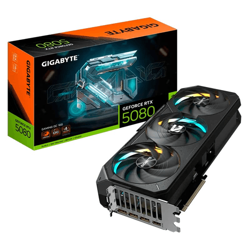 Tarjeta de video Gigabyte geforce RTX 5080 gaming OC HDMI DP PCIe 5.0 16GB GDDR7