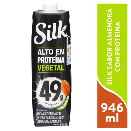 Bebida Silk Almendra Sin Azucar Proteina - 946 ml