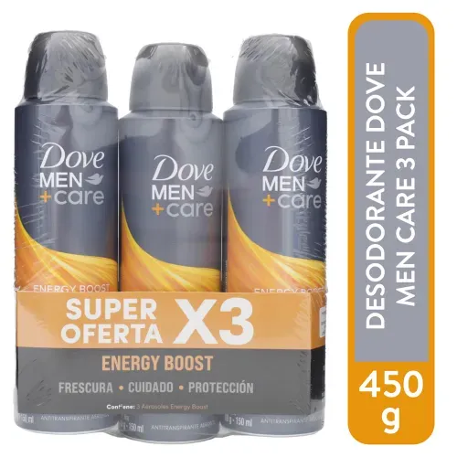 Desodorante Masculino Dove 3pack Dove Men Aer Energy Boost 150ml