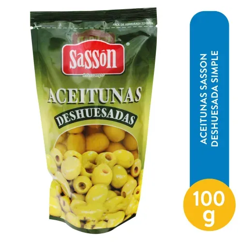 Aceitunas Sasson deshuesada simple - 100 g