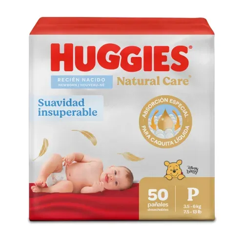Pañales Huggies Natural Care 1/P - 38 Unidades