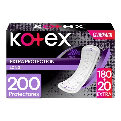 Protectores Diarios Kotex Largos - 200 Unidades