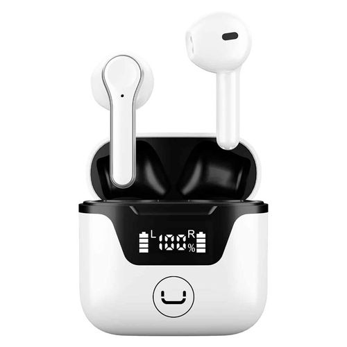 Audífonos Unno Tekno in-ear HS7507WT bluetooth hyper TWS con micrófono blanco