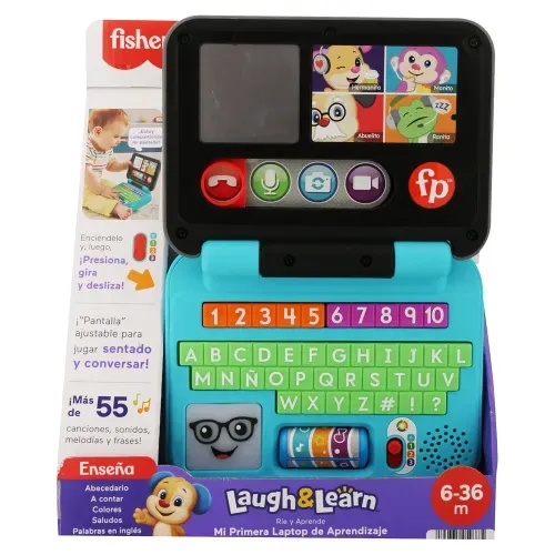 Juguete Fisher-Price rie y aprende mi primer laptop plástico