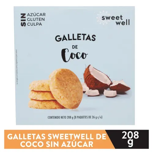 Galletas Sweetwell de Coco sin azúcar - 208 g
